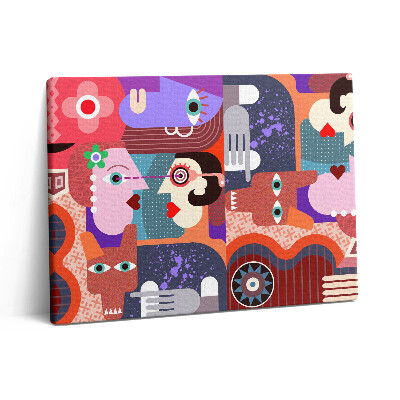 Vászonkép falra 80x60 Absztrakt arcok