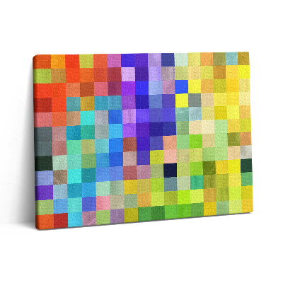 Vászonkép falra 80x60 Kis négyzetek kompozíciója