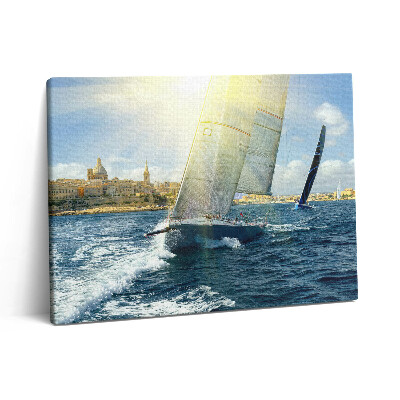 Vászonkép falra 80x60 Úszó jachtok