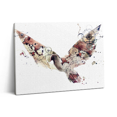 Vászonkép falra 80x60 Absztrakt akvarell madár