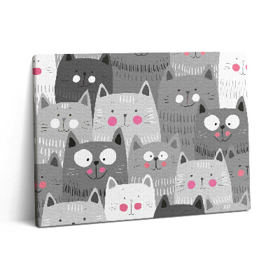 Vászonkép falra 80x60 Mintázat macskákkal