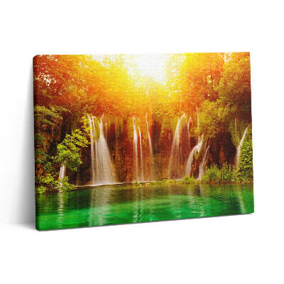 Vászonkép falra 80x60 Festői kilátás egy vízesésre