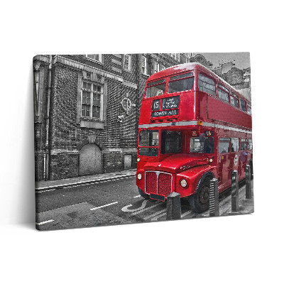 Vászonkép falra 80x60 Piros emeletes busz