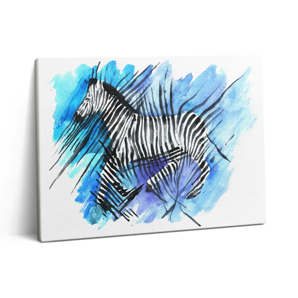 Vászonkép falra 80x60 Festett zebra