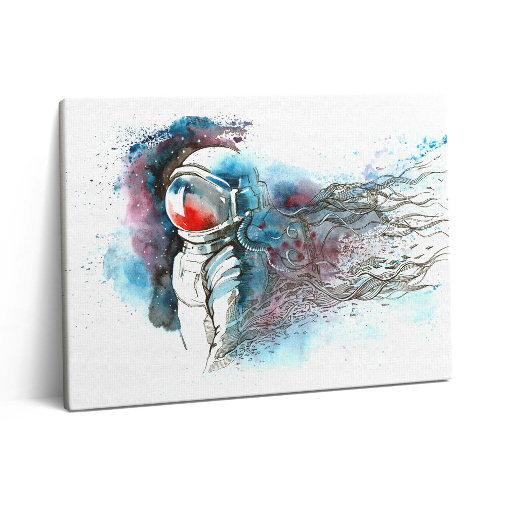 Vászonkép falra 80x60 Egy űrhajós absztrakt képe