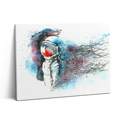 Vászonkép falra 80x60 Egy űrhajós absztrakt képe