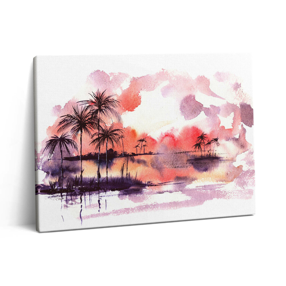 Vászonkép falra 80x60 Akvarell trópusi táj