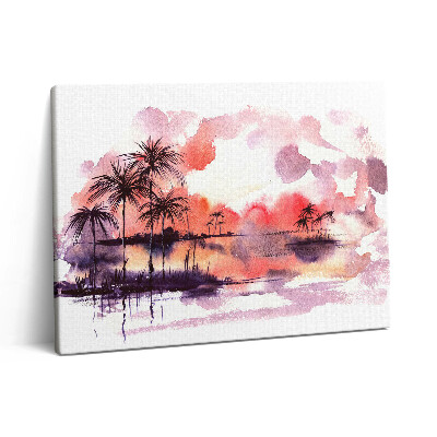 Vászonkép falra 80x60 Akvarell trópusi táj