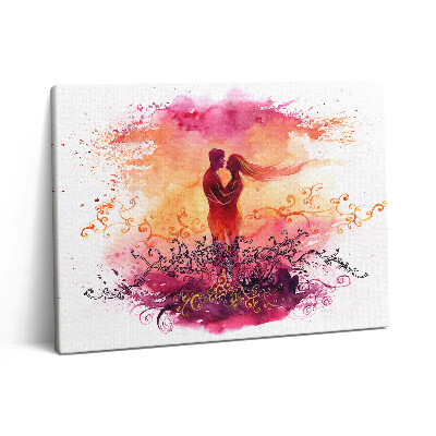 Vászonkép falra 80x60 Szerelmes pár naplementében