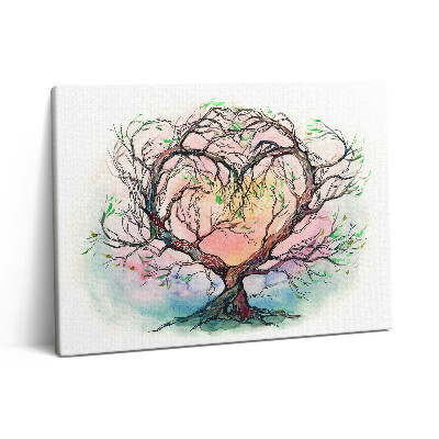Vászonkép falra 80x60 Szívfa a szerelem szimbóluma