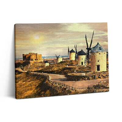 Vászonkép falra 80x60 Cosuegra szélmalmok
