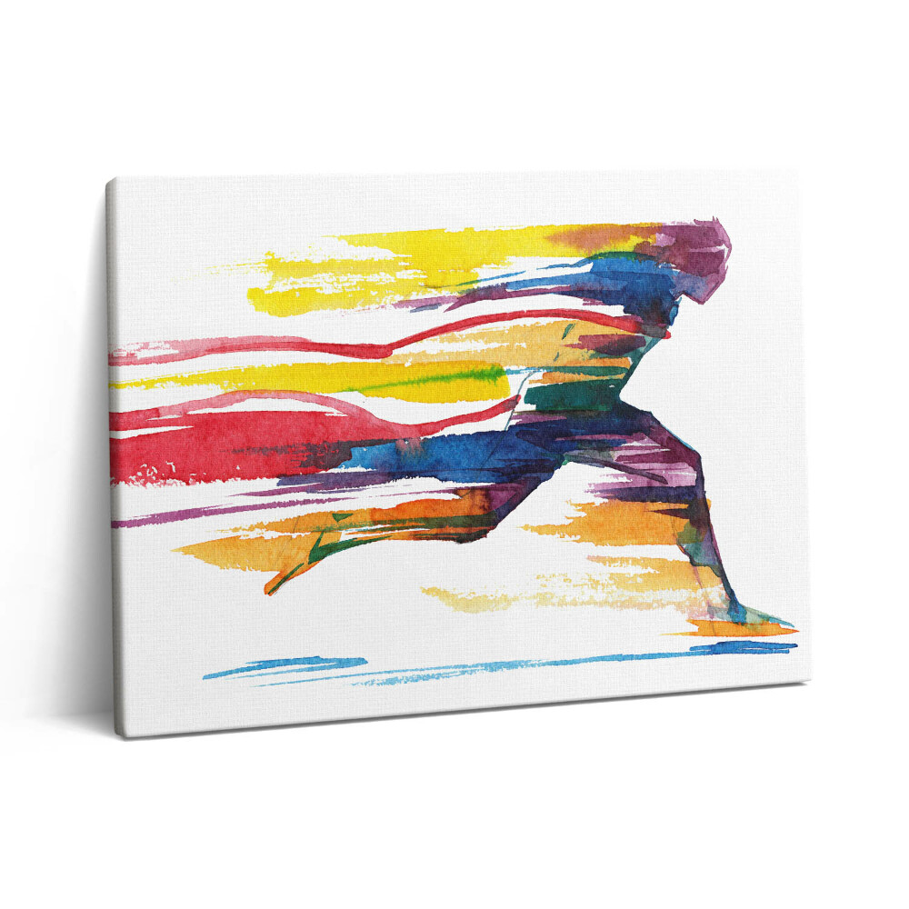 Vászonkép falra 80x60 Színes illusztráció egy futóról