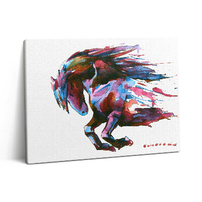 Vászonkép falra 80x60 Akvarell futó lófej