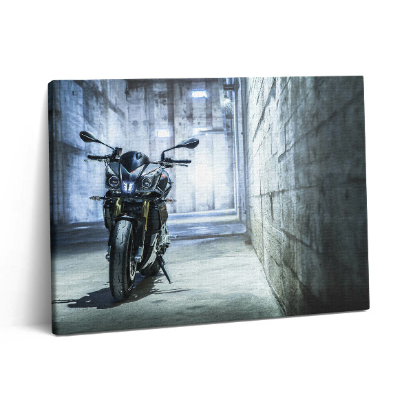 Vászonkép falra 80x60 Motorkerékpár betonozott városi sávban