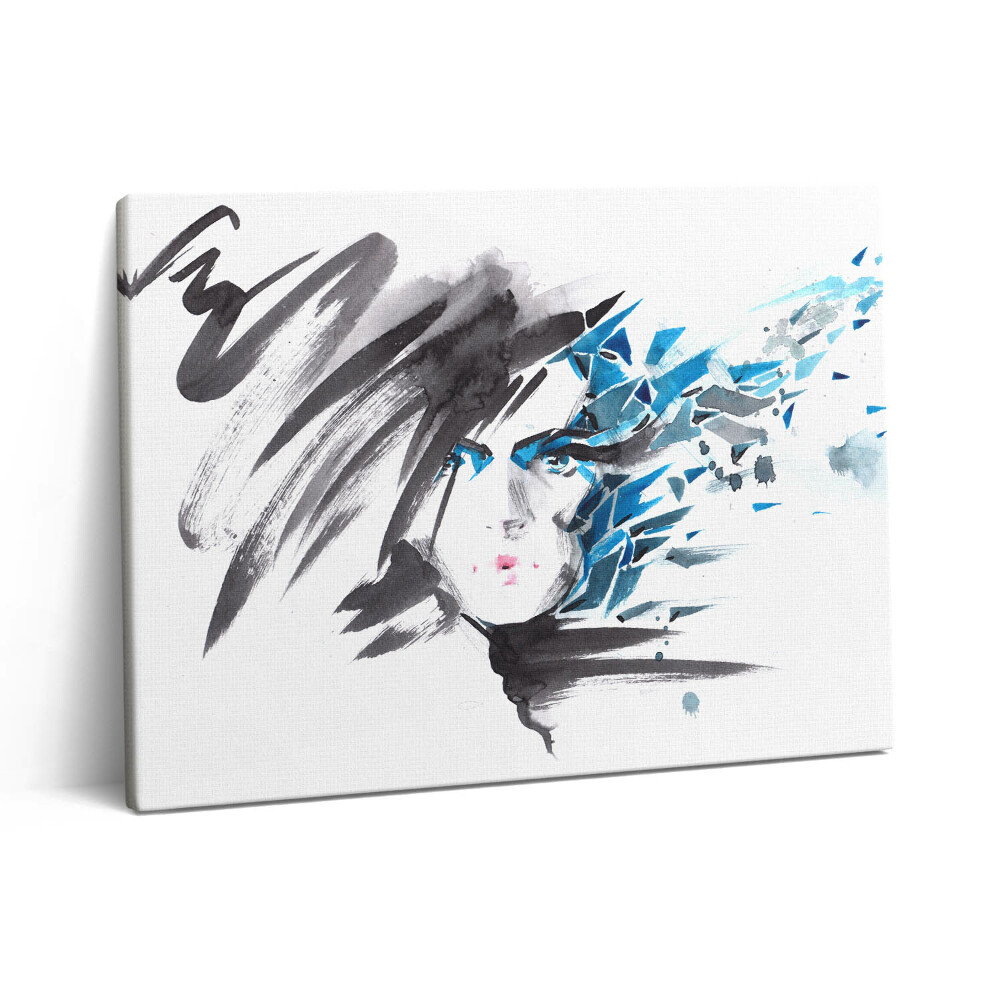 Vászonkép falra 80x60 Absztrakcióval küzdő nő