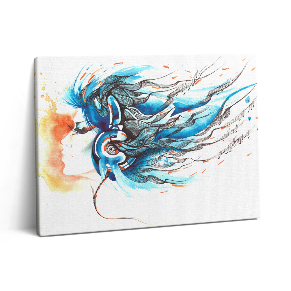 Vászonkép falra 80x60 Zenei hangok illusztráció