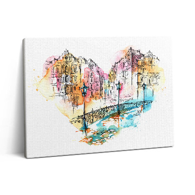 Vászonkép falra 80x60 Szív alakú építészet