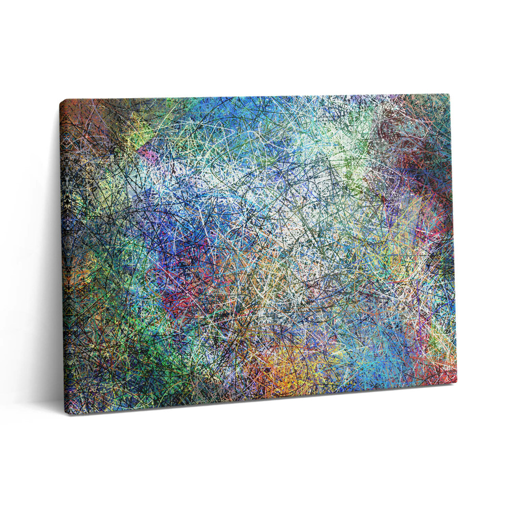 Vászonkép falra 80x60 Színes vonalak kifejező absztrakciója