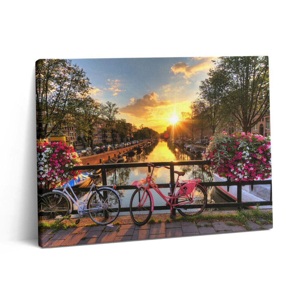 Vászonkép falra 80x60 Napfelkelte Amszterdam felett
