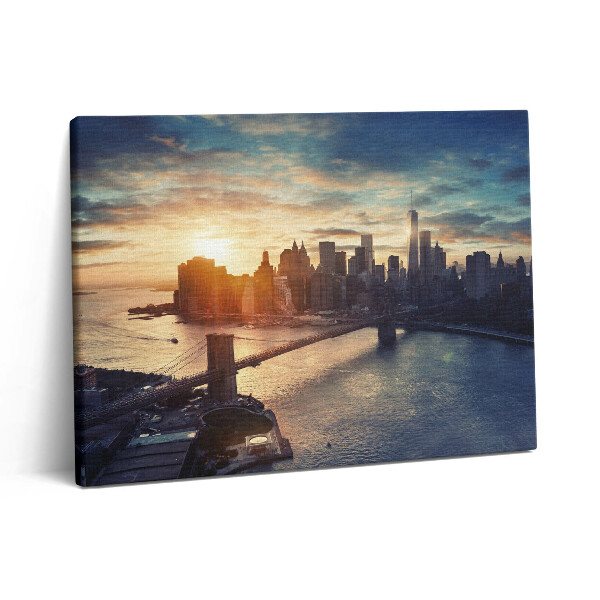 Vászonkép falra 80x60 New York Manhattan és naplemente