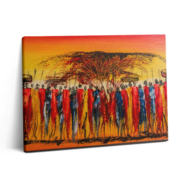 Vászonkép falra 80x60 Afrikai törzs Kenyában