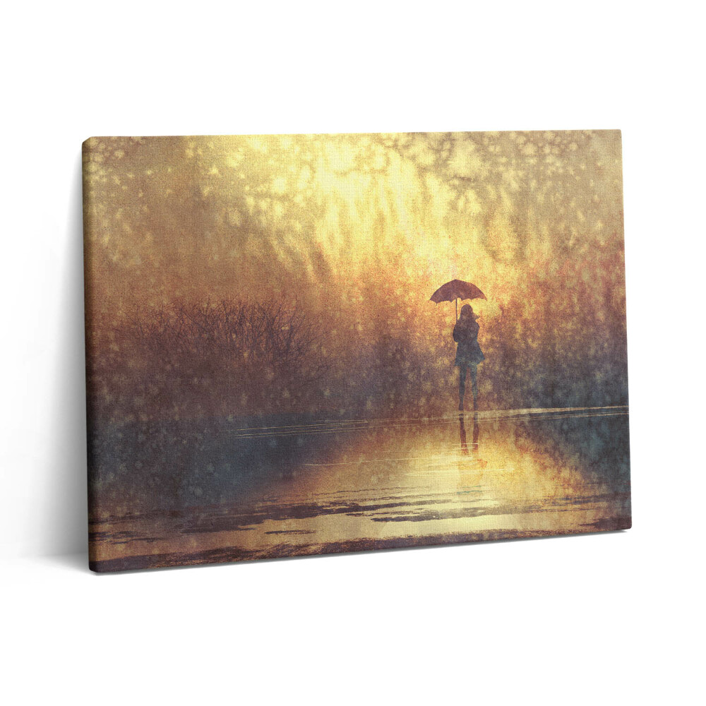 Vászonkép falra 80x60 Nő esernyővel