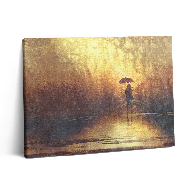 Vászonkép falra 80x60 Nő esernyővel