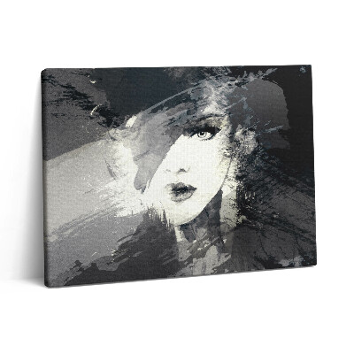 Vászonkép falra 80x60 Nő akvarellszerű stílusban