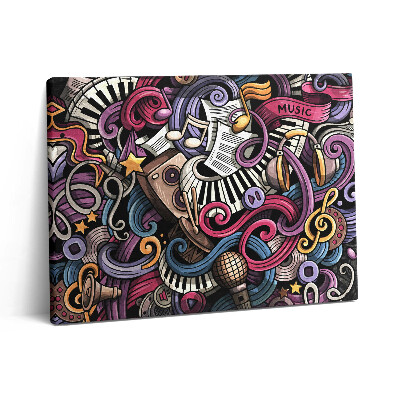 Vászonkép falra 80x60 Zenei hangszerek