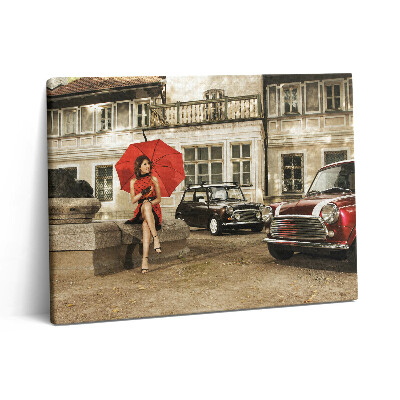 Vászonkép falra 80x60 Régi iskolai autók