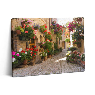 Vászonkép falra 80x60 Virágos sugárút