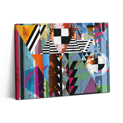 Vászonkép falra 80x60 Absztrakt csíkok és háromszögek