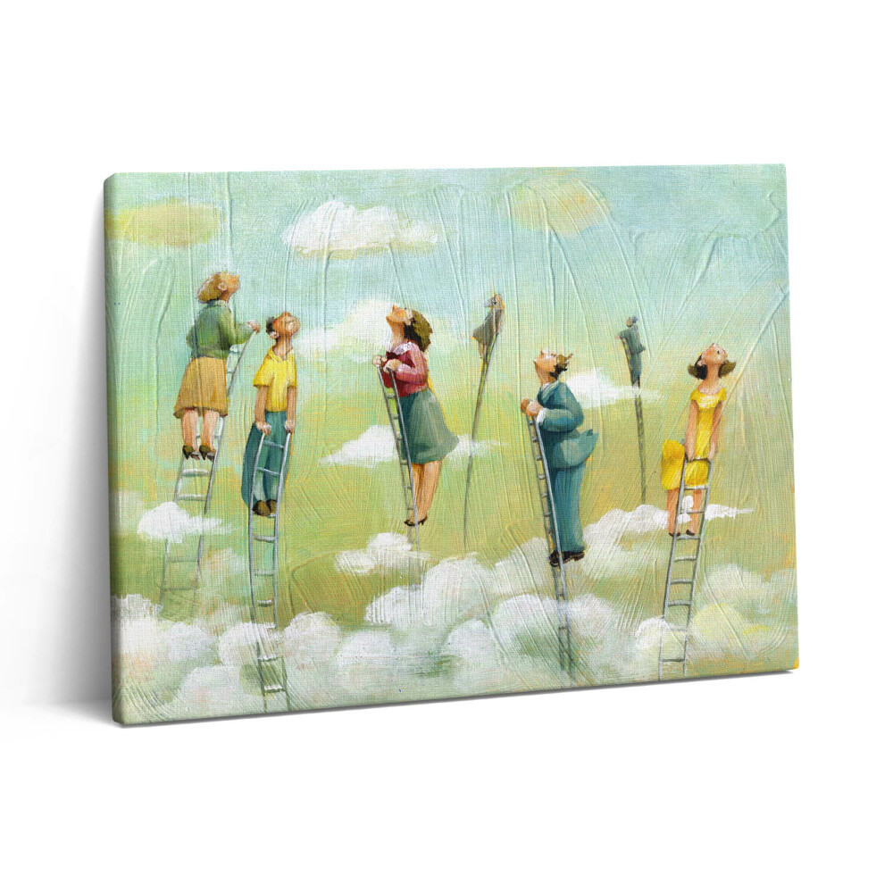 Vászonkép falra 80x60 Emberek egy létrán