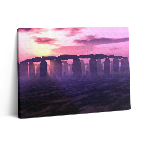 Vászonkép falra 80x60 Naplemente a Stonehenge-nél