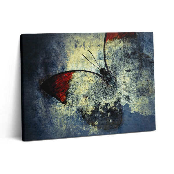 Vászonkép falra 80x60 Pillangó vintage stílusban
