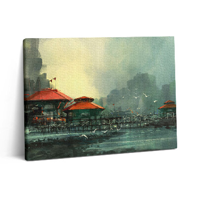 Vászonkép falra 80x60 Halászfalu