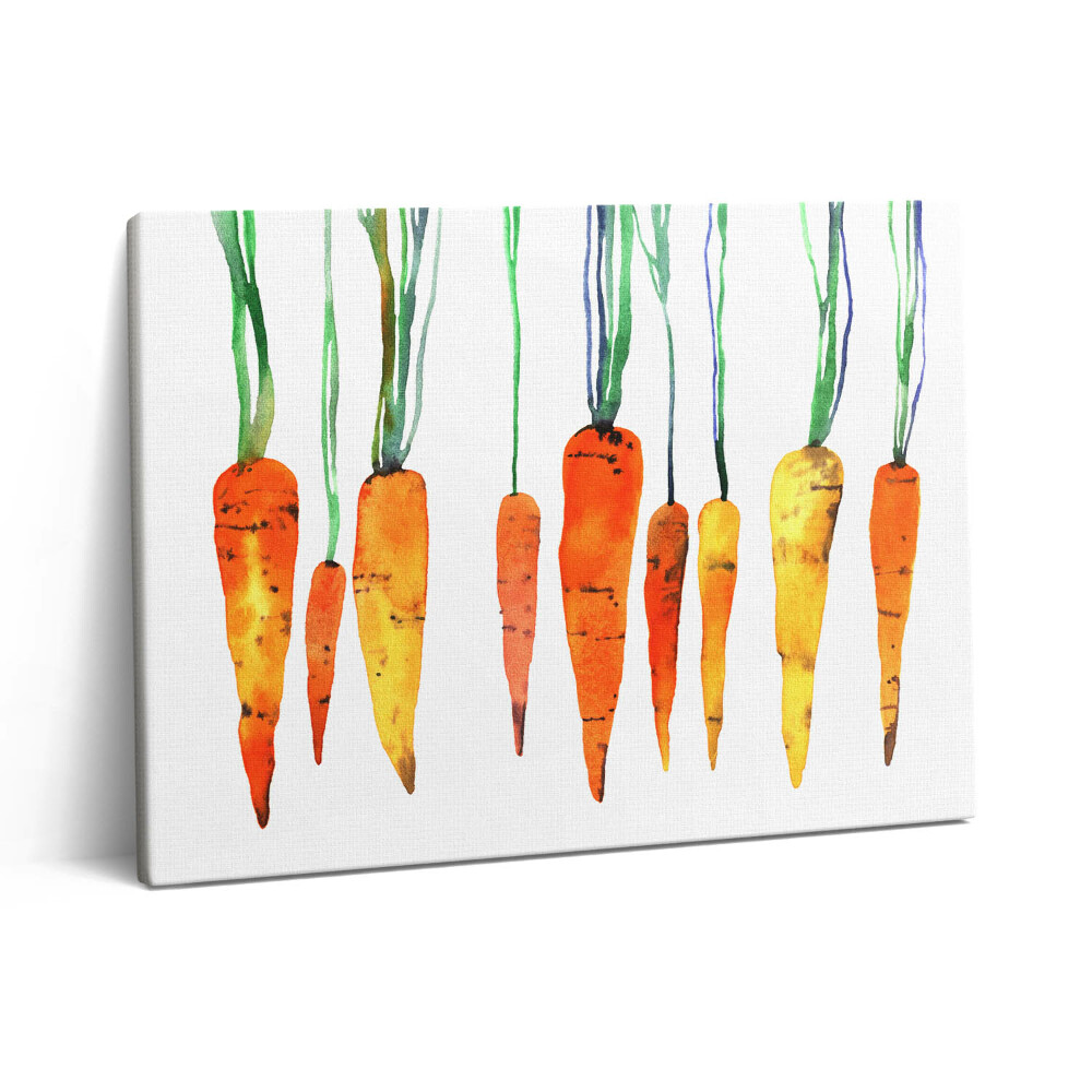 Vászonkép falra 80x60 Akvarell illusztráció egy sárgarépáról