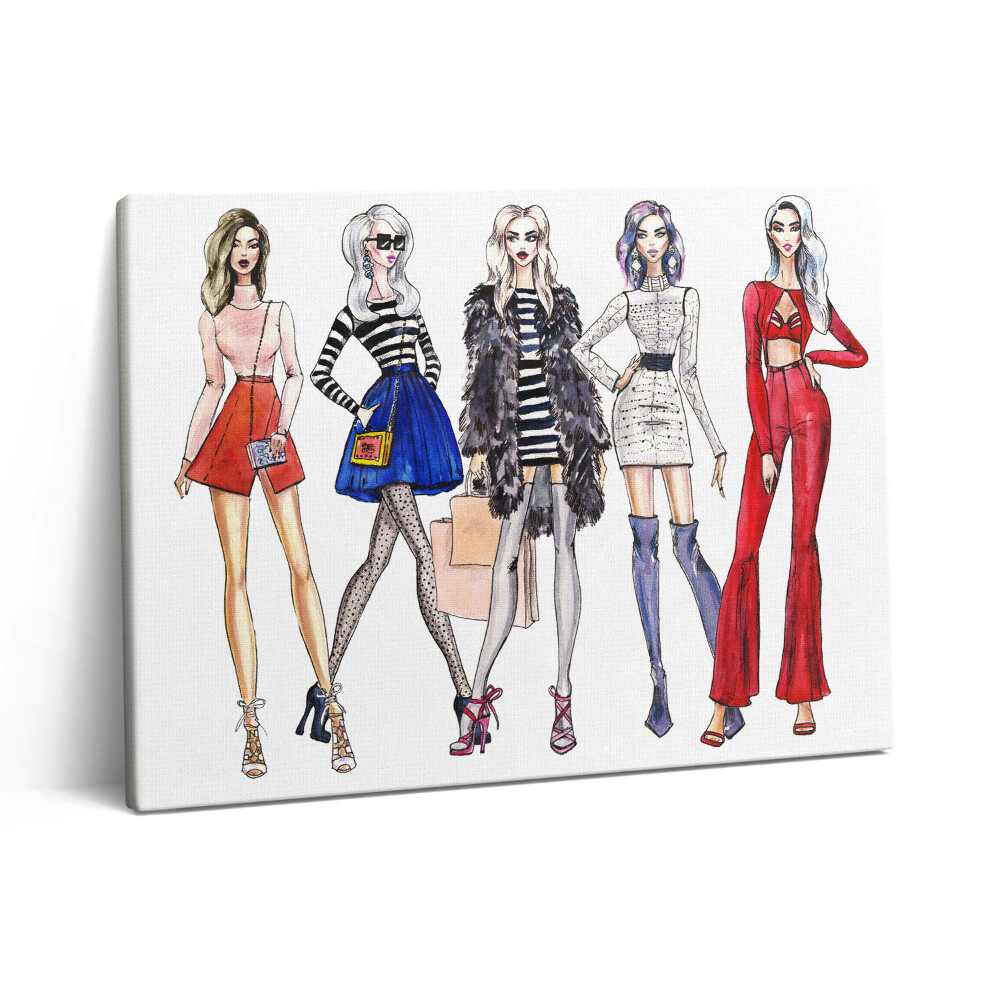 Vászonkép falra 80x60 Divatos lányok