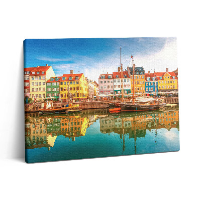 Vászonkép falra 80x60 Város a vízparton