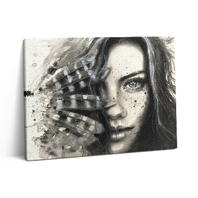 Vászonkép falra 80x60 Festett portré