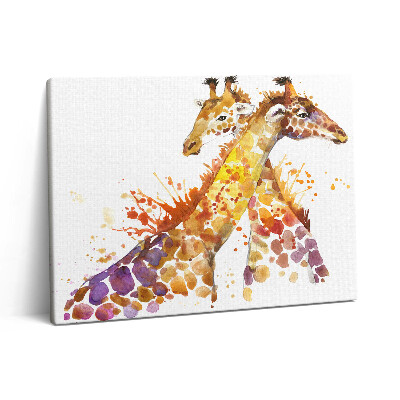 Vászonkép falra 80x60 Akvarell zsiráf