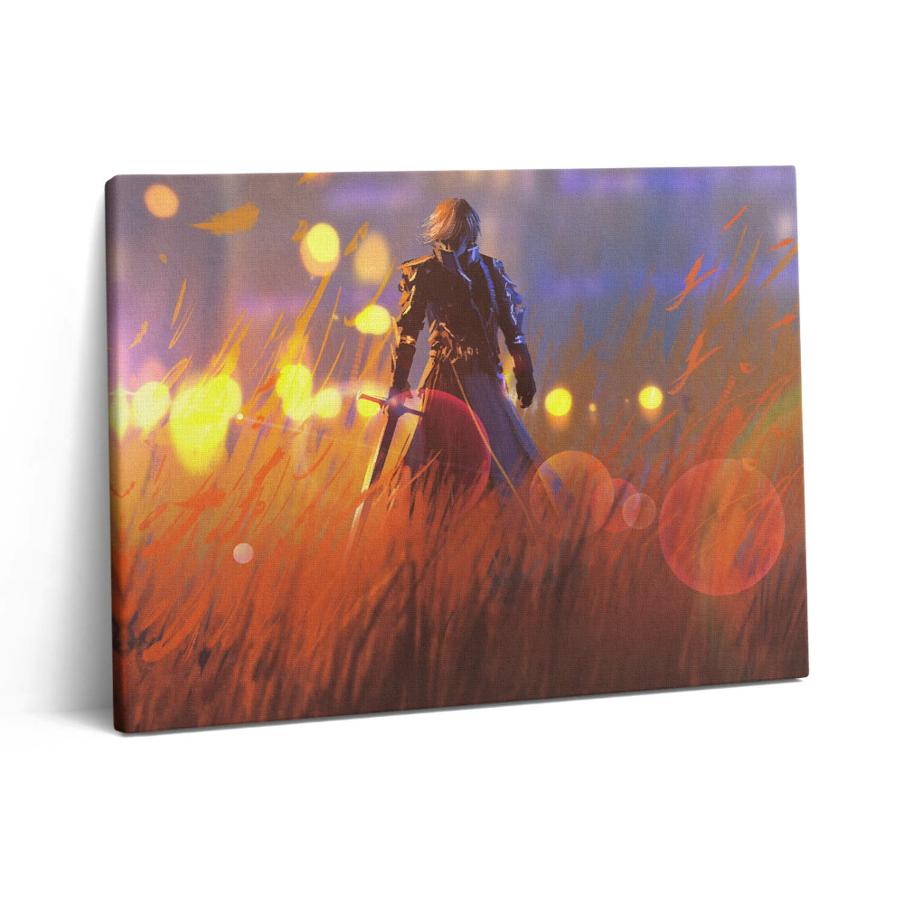 Vászonkép falra 80x60 Lovag karddal