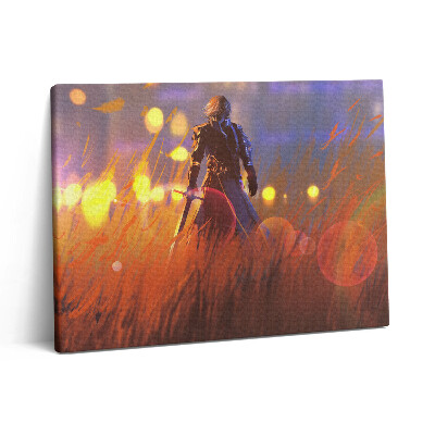 Vászonkép falra 80x60 Lovag karddal