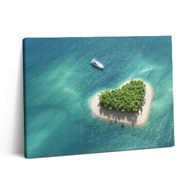 Vászonkép falra 80x60 Szív-sziget