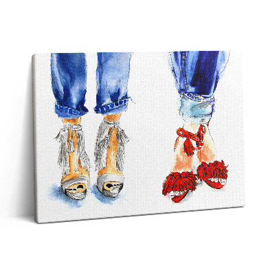 Vászonkép falra 80x60 Női magas sarkú cipő