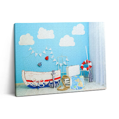 Vászonkép falra 80x60 Tengeri expedíció - gyerekszoba