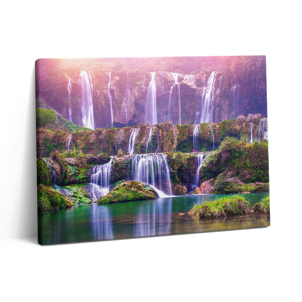 Vászonkép falra 80x60 Jiulong vízesés Kínában