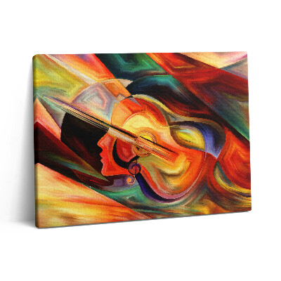 Vászonkép falra 80x60 Művészet - festett absztrakt női fej