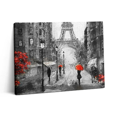 Vászonkép falra 80x60 Párizs utcái és az Eiffel-torony