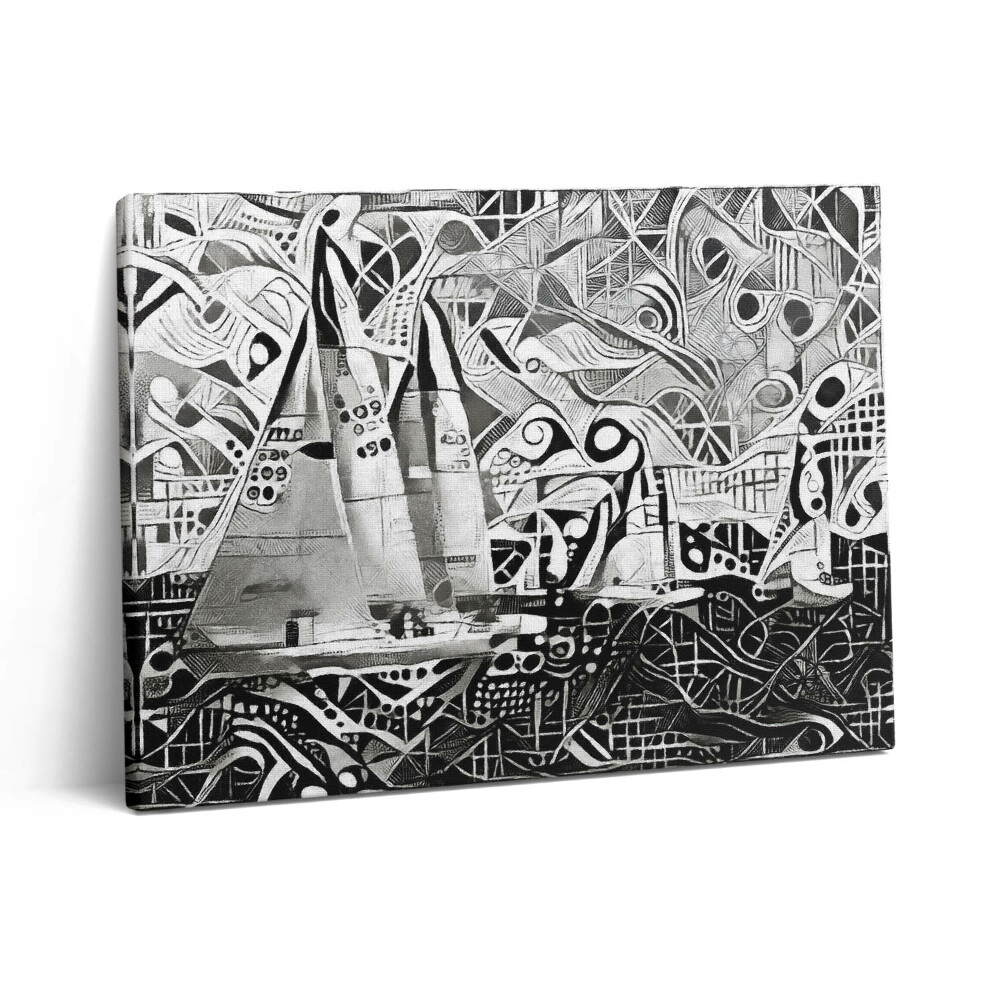 Vászonkép falra 80x60 Absztrakt vitorlás a tengeren